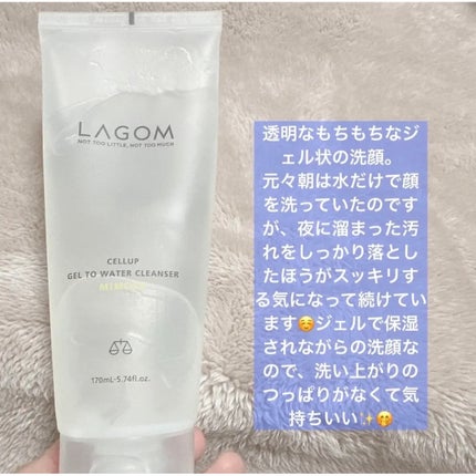 ラゴム ジェルトゥウォーター クレンザー(朝用洗顔)/LAGOM /その他洗顔料を使ったクチコミ(2枚目)