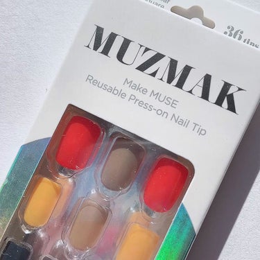 Muzmak TPUネイルチップ（shape:Regular Square）のクチコミ「MUZMAK  MUZMAK RESUABLE NAIL TIP
を紹介したいと思います💁🏼‍.....」（2枚目）