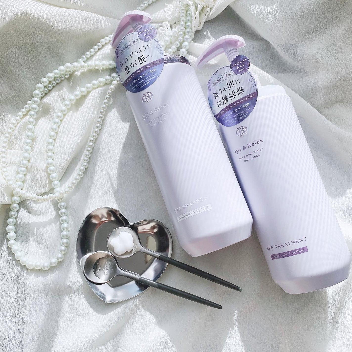 OR スパ・シャンプー/ヘアトリートメント シルキーナイトリペア/Off&Relax/市販シャンプーを使ったクチコミ(2枚目)