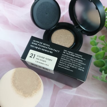 Javin De Seoul WINK FOUNDATION PACT 21 COVER IVORY(カバーアイボリー)/Javin De Seoul/クッションファンデーションを使ったクチコミ（3枚目）