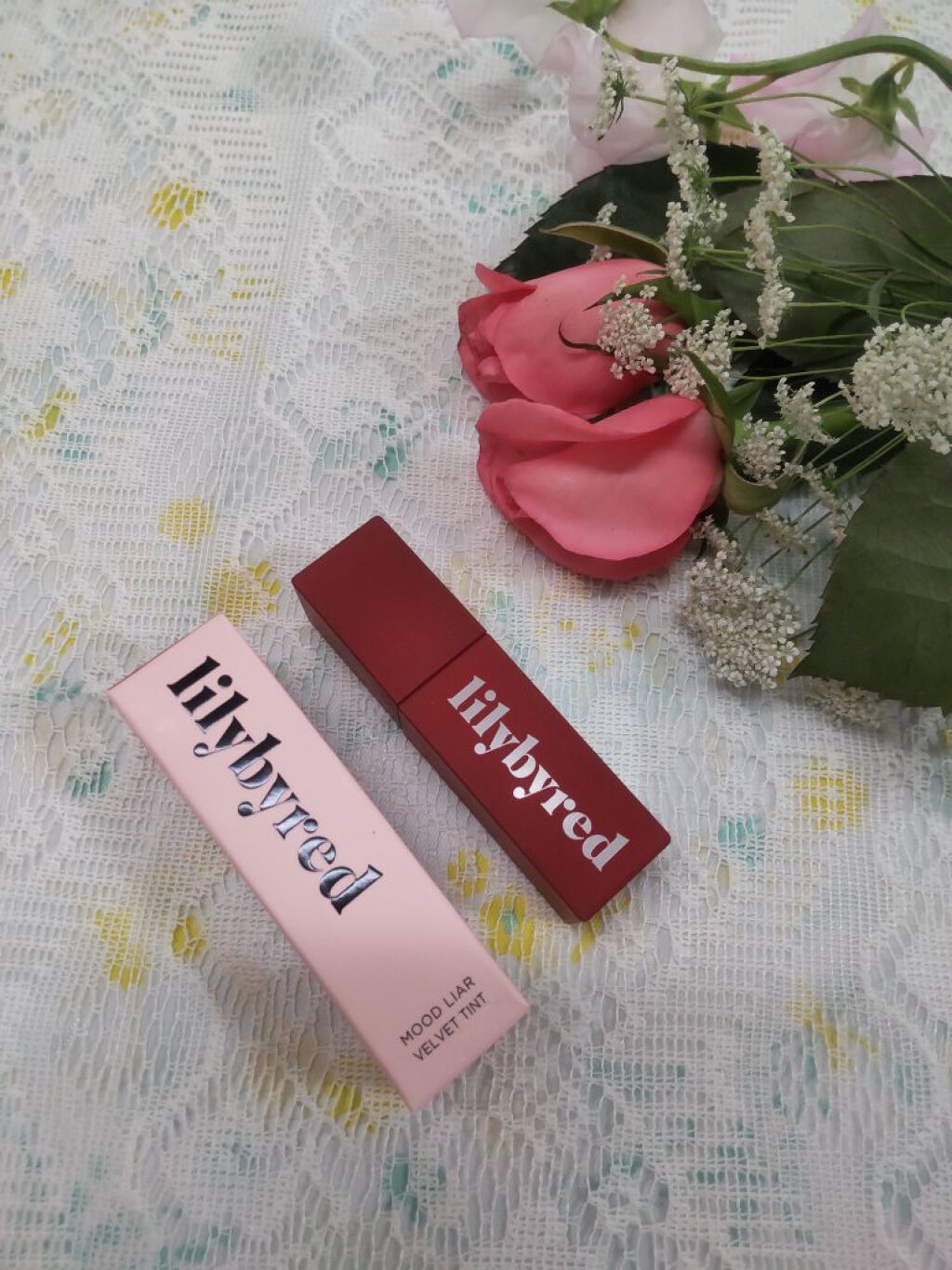 ムードライアー ベルベットティント/lilybyred/リップティントを使ったクチコミ（2枚目）
