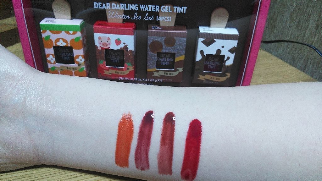 ディアダーリン ウォータージェルティント （アイスティント）/ETUDE/口紅を使ったクチコミ（2枚目）