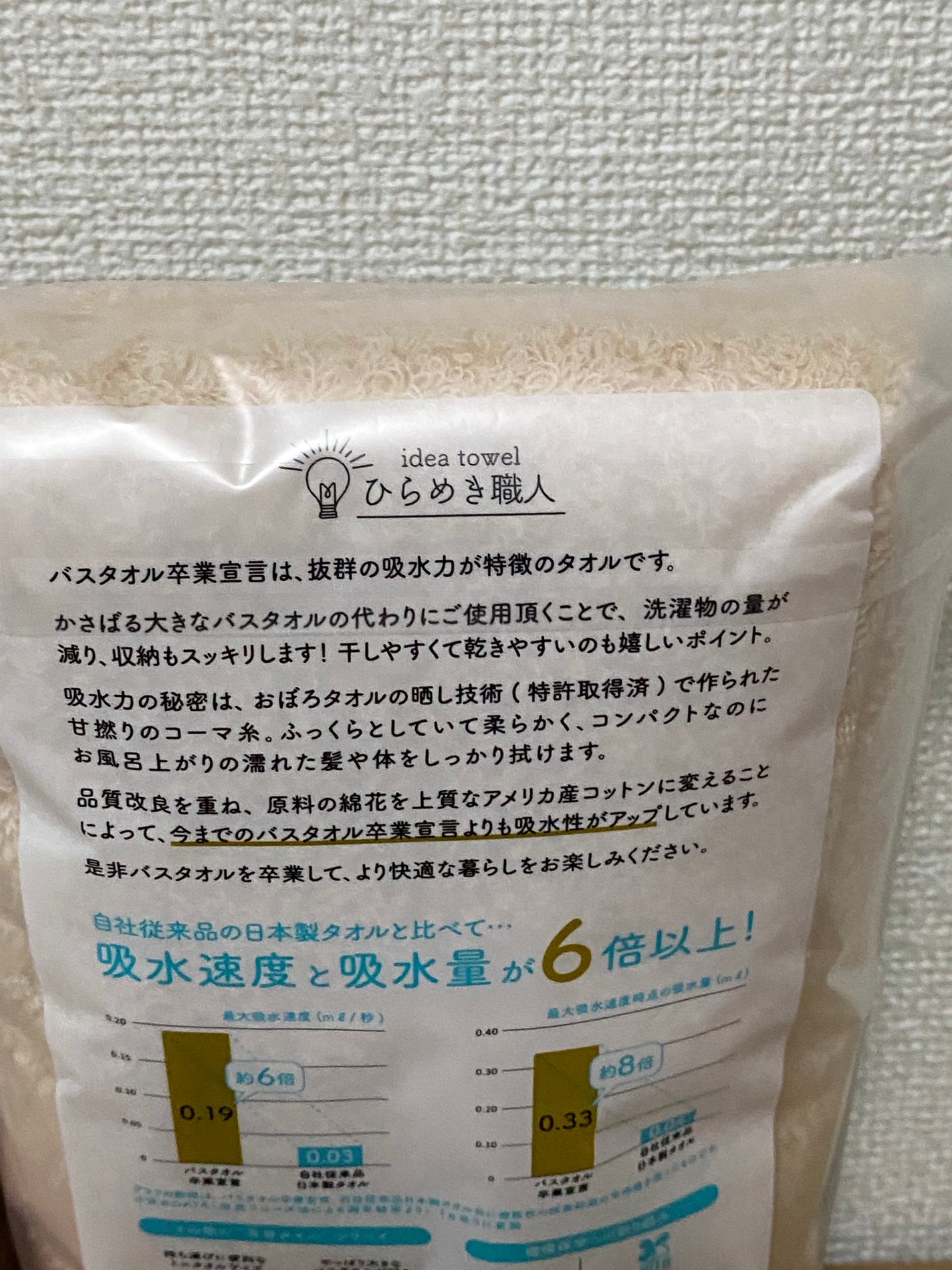 バスタオル卒業宣言/おぼろタオル/バスグッズを使ったクチコミ(2枚目)