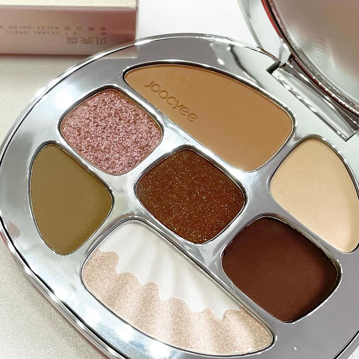 貝殻マルチパレット 07 ゴールデンブラウンサンライズ/Joocyee/アイシャドウパレットを使ったクチコミ（3枚目）