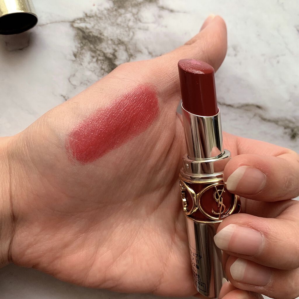 ルージュ ヴォリュプテ ロックシャイン N°11 ベリー マイク/YVES SAINT LAURENT BEAUTE/口紅を使ったクチコミ（2枚目）