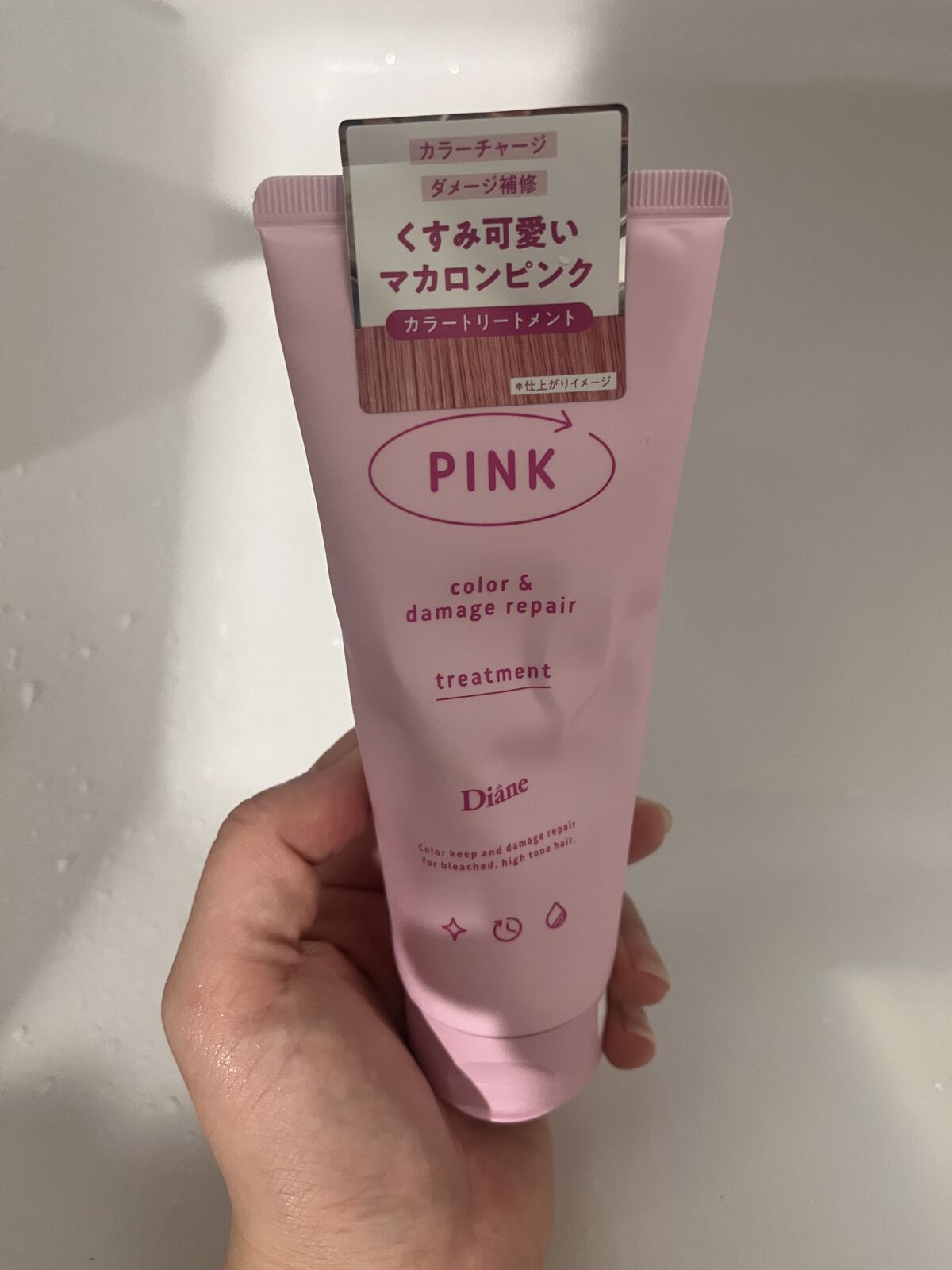 カラーシャンプー＆トリートメント シャンプー ピンク/ダイアン/市販シャンプーを使ったクチコミ（2枚目）