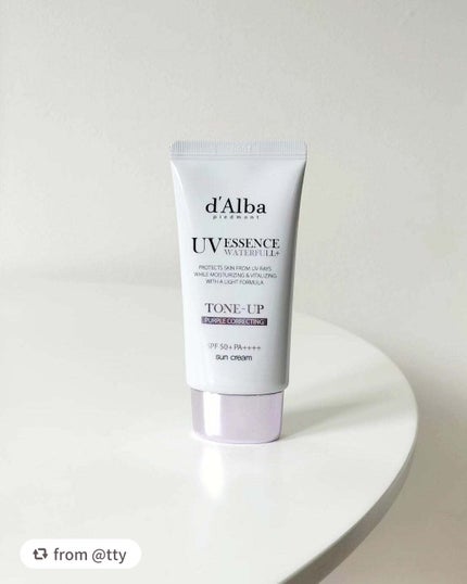 ダルバ ウォータフル トーンアップ サンクリーム(パープル)/ダルバ/日焼け止めクリームを使ったクチコミ(1枚目)