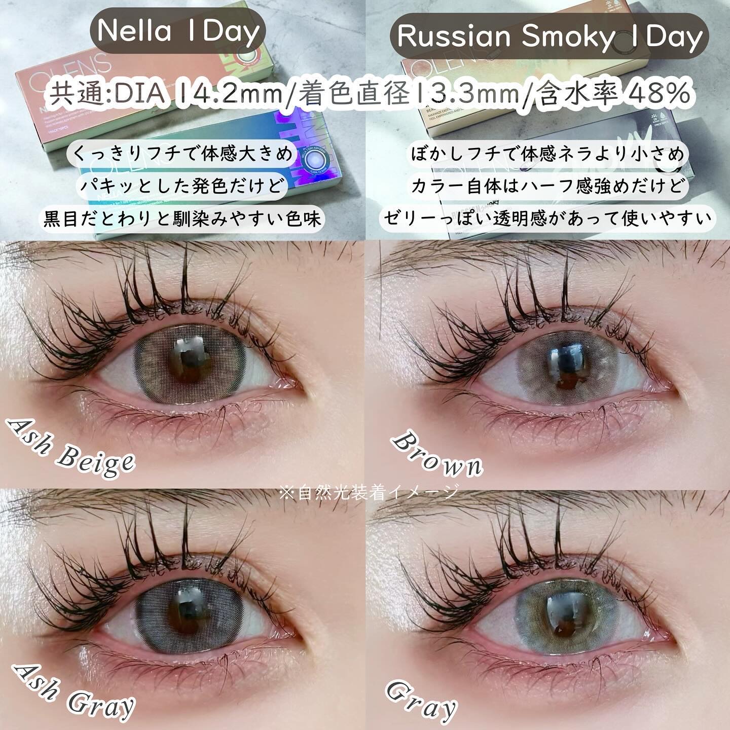 ロシアンスモーキー オリーブ/OLENS/カラーコンタクトレンズを使ったクチコミ（2枚目）