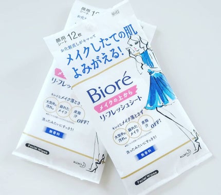 メイクの上からリフレッシュシート/ビオレ/フェイスシートを使ったクチコミ(1枚目)