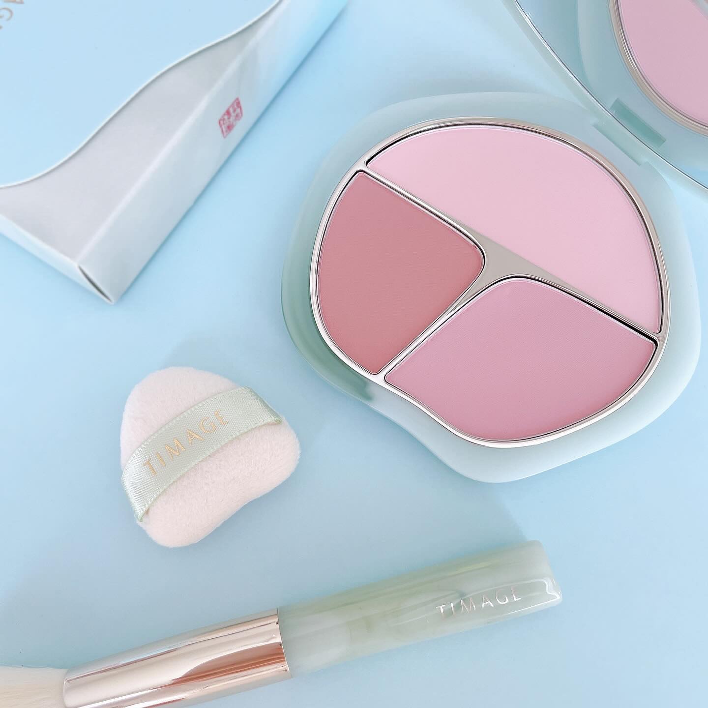 TIMAGE  3色チークパレット/TIMAGE/パウダーチークを使ったクチコミ（1枚目）