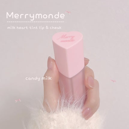 ミルクハートティントリップアンドチーク/Merrymonde/リップティントを使ったクチコミ(2枚目)