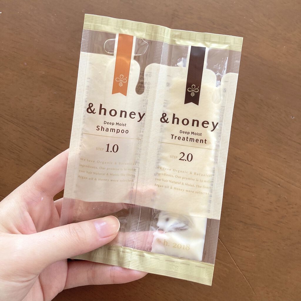 ディープモイスト シャンプー1.0／ヘアトリートメント2.0/&honey/市販シャンプーを使ったクチコミ（1枚目）