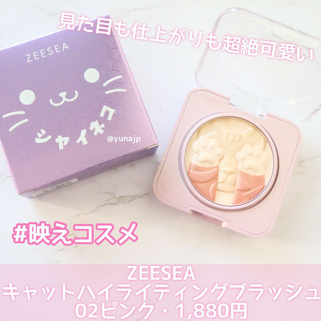 キャットハイライティングブラッシュ/ZEESEA/パウダーハイライトを使ったクチコミ（2枚目）
