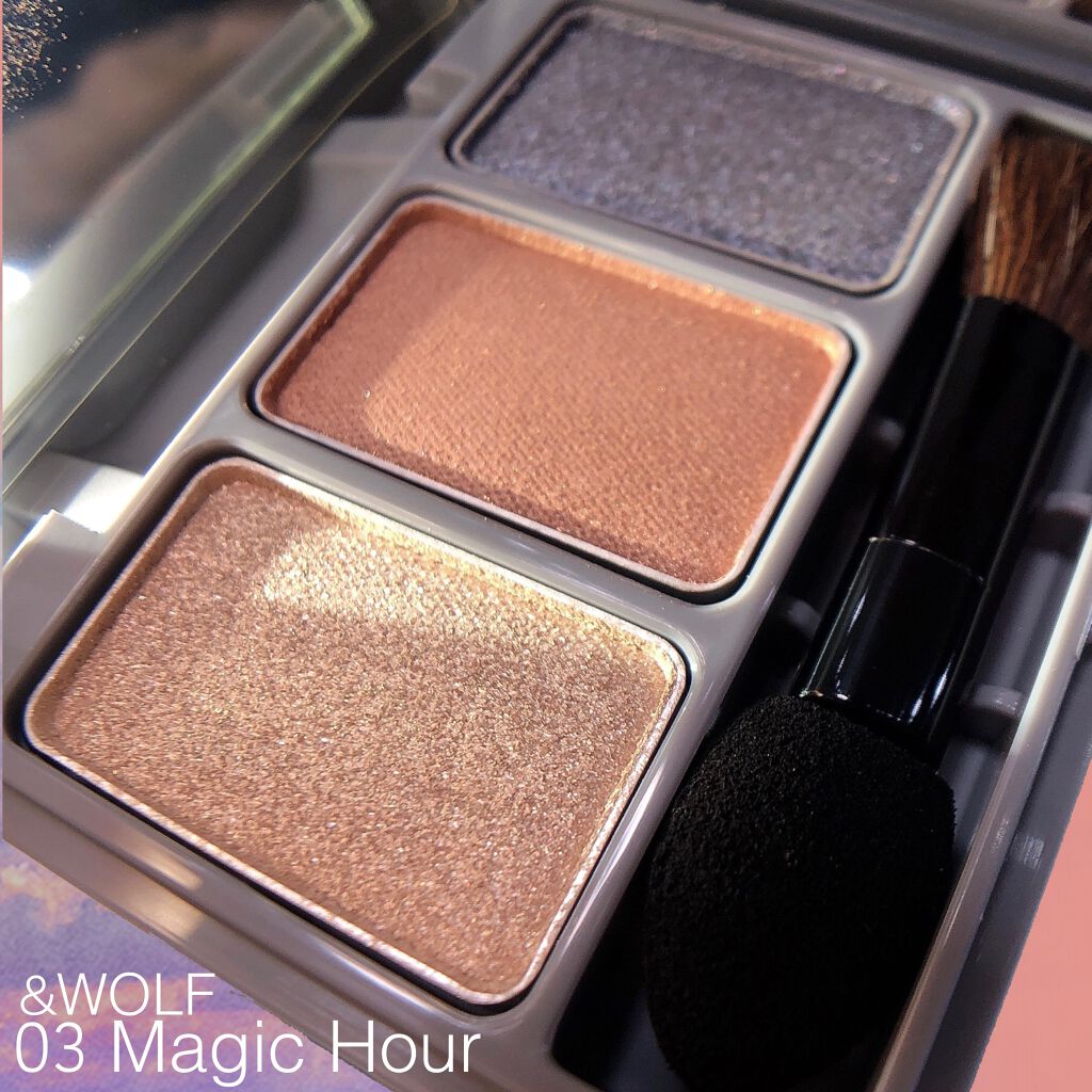 スリーサムデザイニングアイカラー/& WOLF/アイシャドウパレットを使ったクチコミ(2枚目)