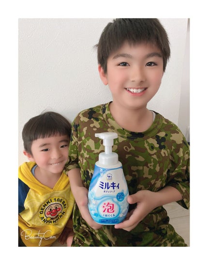 泡で出てくる ミルキィボディソープ やさしいせっけんの香り/ミルキィ/ボディソープを使ったクチコミ(5枚目)