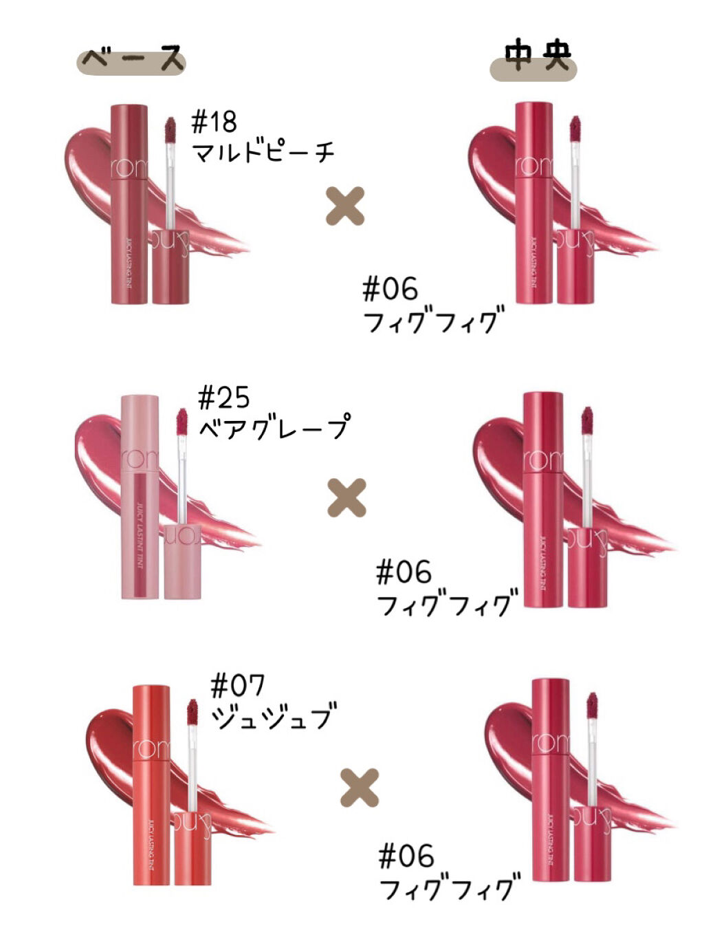 ジューシーラスティングティント/rom&nd/リップティントを使ったクチコミ（2枚目）