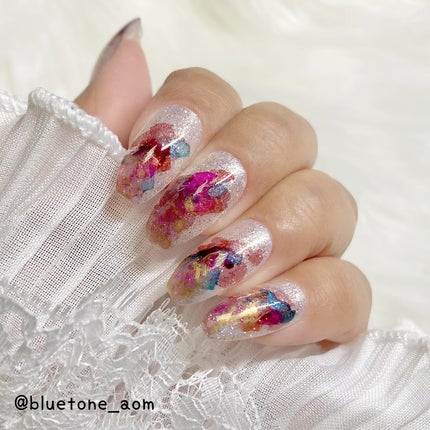 ⋆͛🦖⋆͛aomi on LIPS 「カラフルインクネイル🌈∗*゚暗めのやつが続いてたので明るめのイ..」(5枚目)