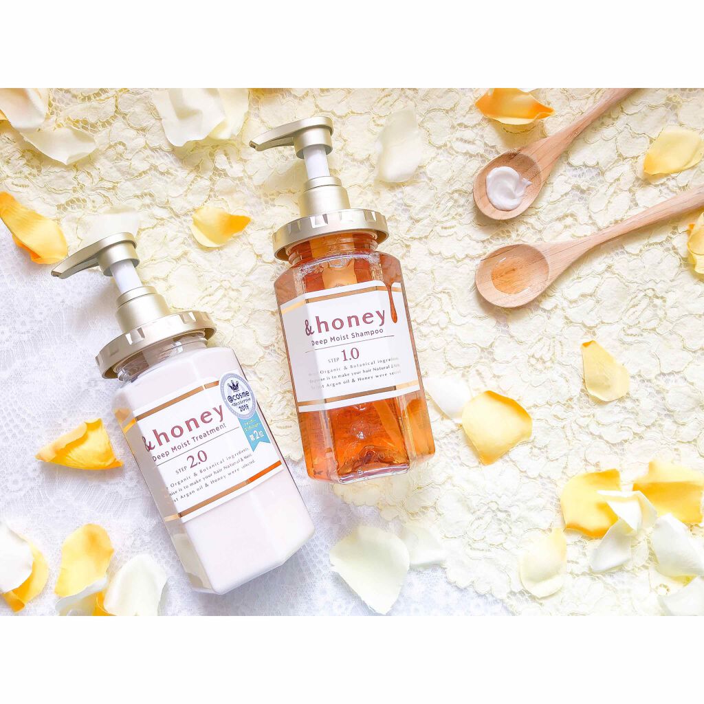 ディープモイスト シャンプー1.0／ヘアトリートメント2.0/&honey/市販シャンプーを使ったクチコミ（1枚目）