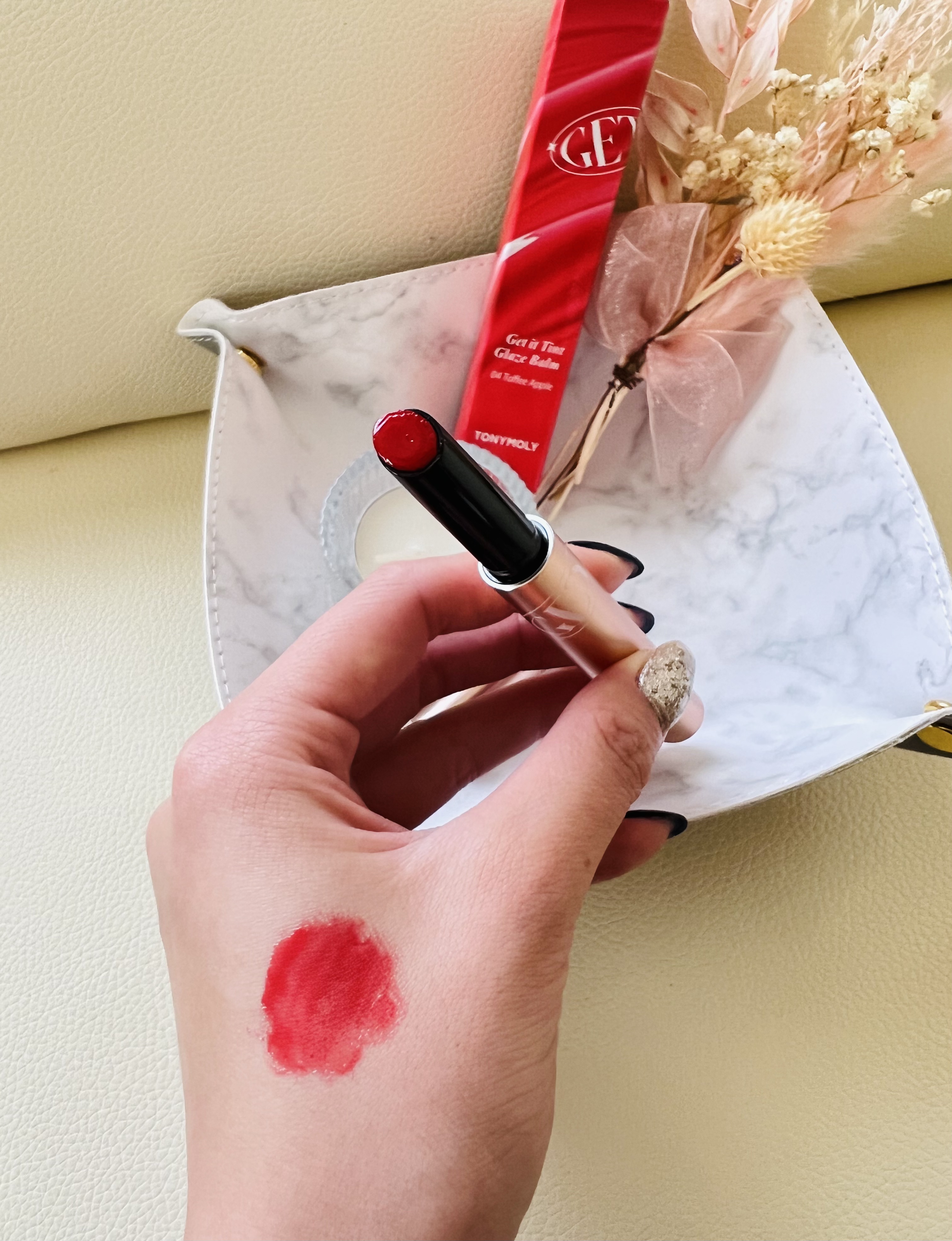 ゲットイットティントグレーズバーム/TONYMOLY/リップティントを使ったクチコミ（3枚目）