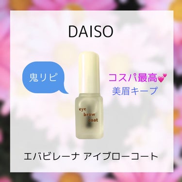 エバビレーナ アイブローコート/DAISO/アイブロウコートを使ったクチコミ（1枚目）