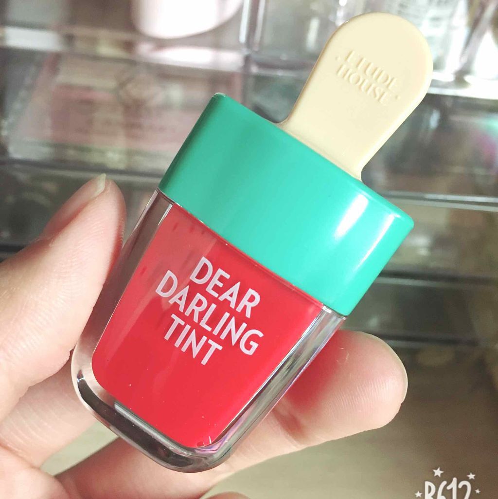 ディアダーリン ウォータージェルティント (アイスティント)/ETUDE/口紅を使ったクチコミ(2枚目)