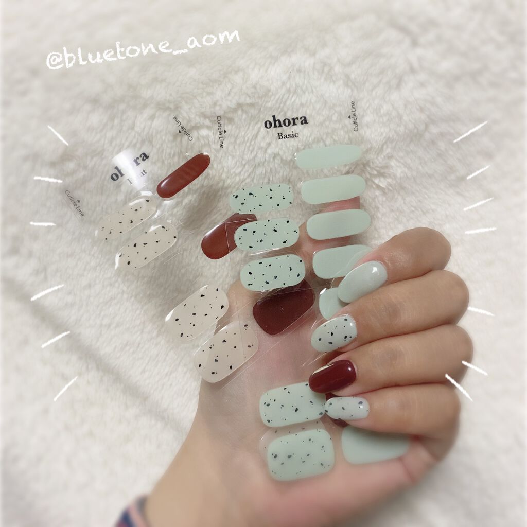 セミキュアジェルネイル(ハンド)/ohora/ネイルシールを使ったクチコミ(4枚目)