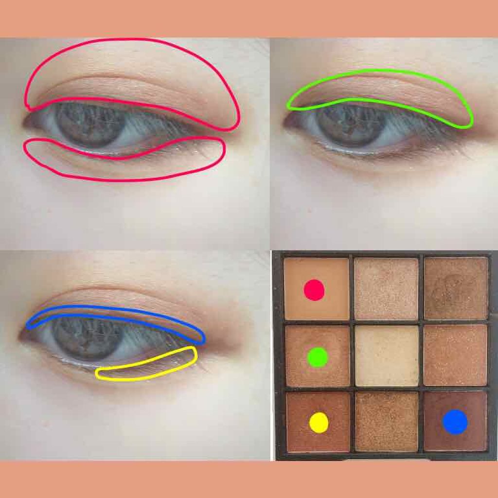 UR GLAM　BLOOMING EYE COLOR PALETTE/U R GLAM/アイシャドウパレットを使ったクチコミ（3枚目）