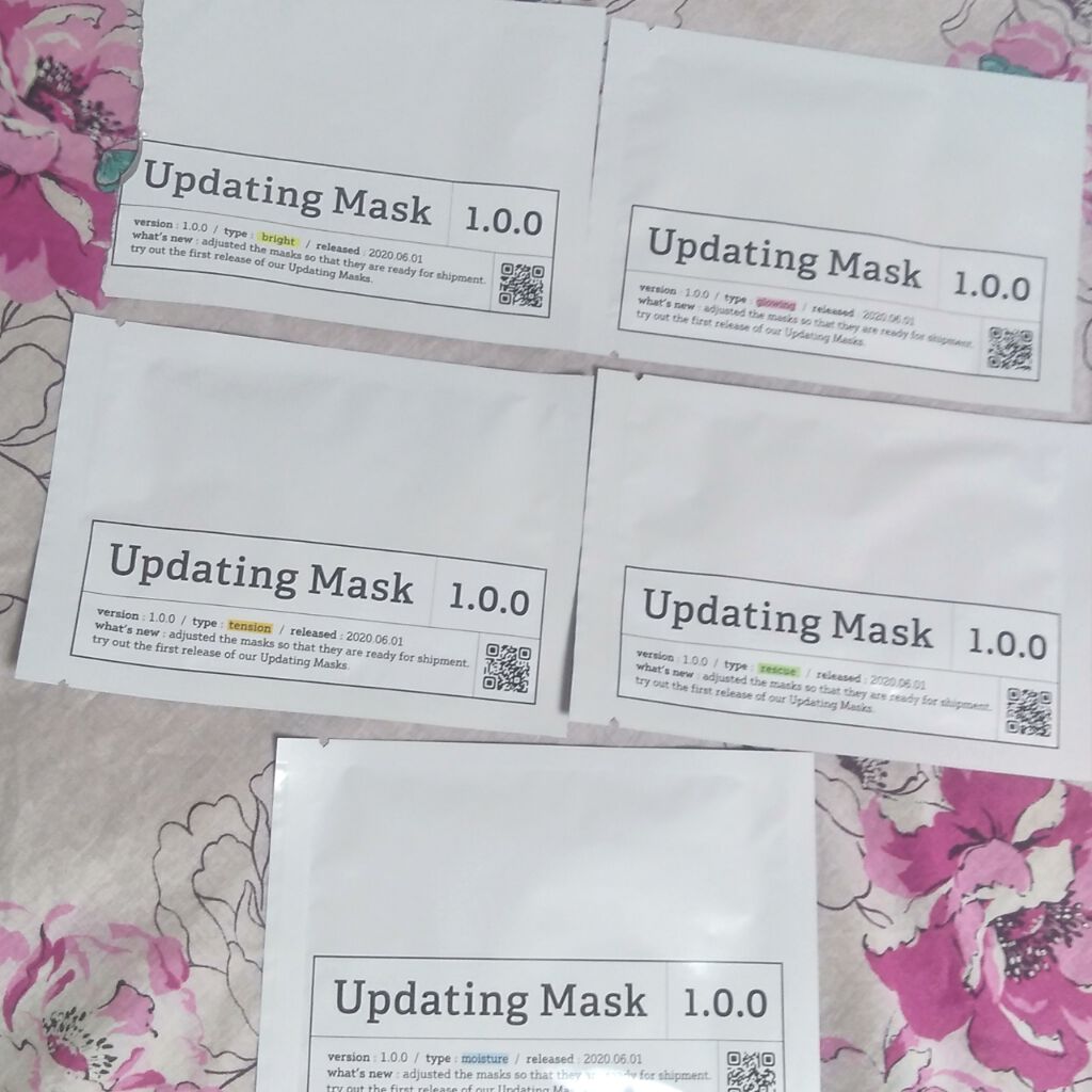 Updating Mask 1.0.0 5タイプセット 1セット5枚入り/meol/シートマスク・パックを使ったクチコミ（1枚目）