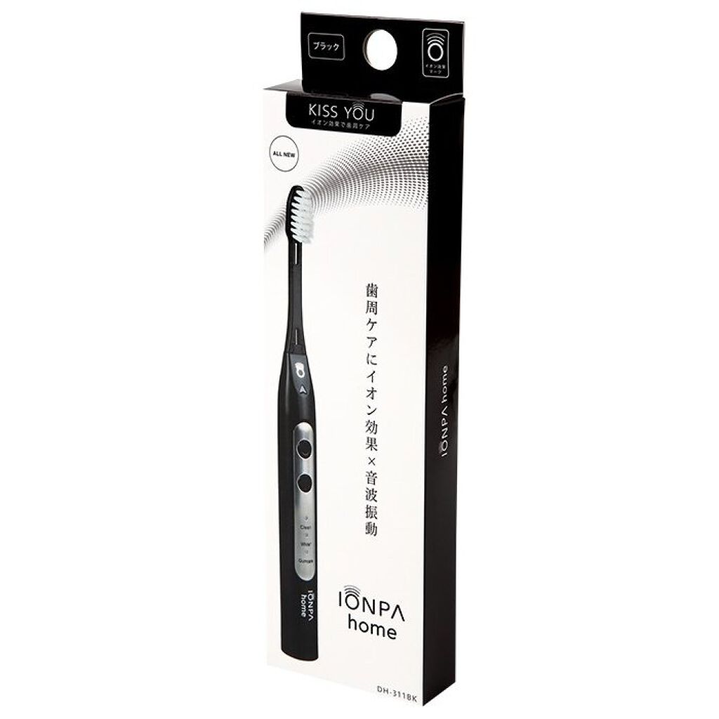 イオン音波振動歯ブラシIONPA home 乾電池式 ブラック