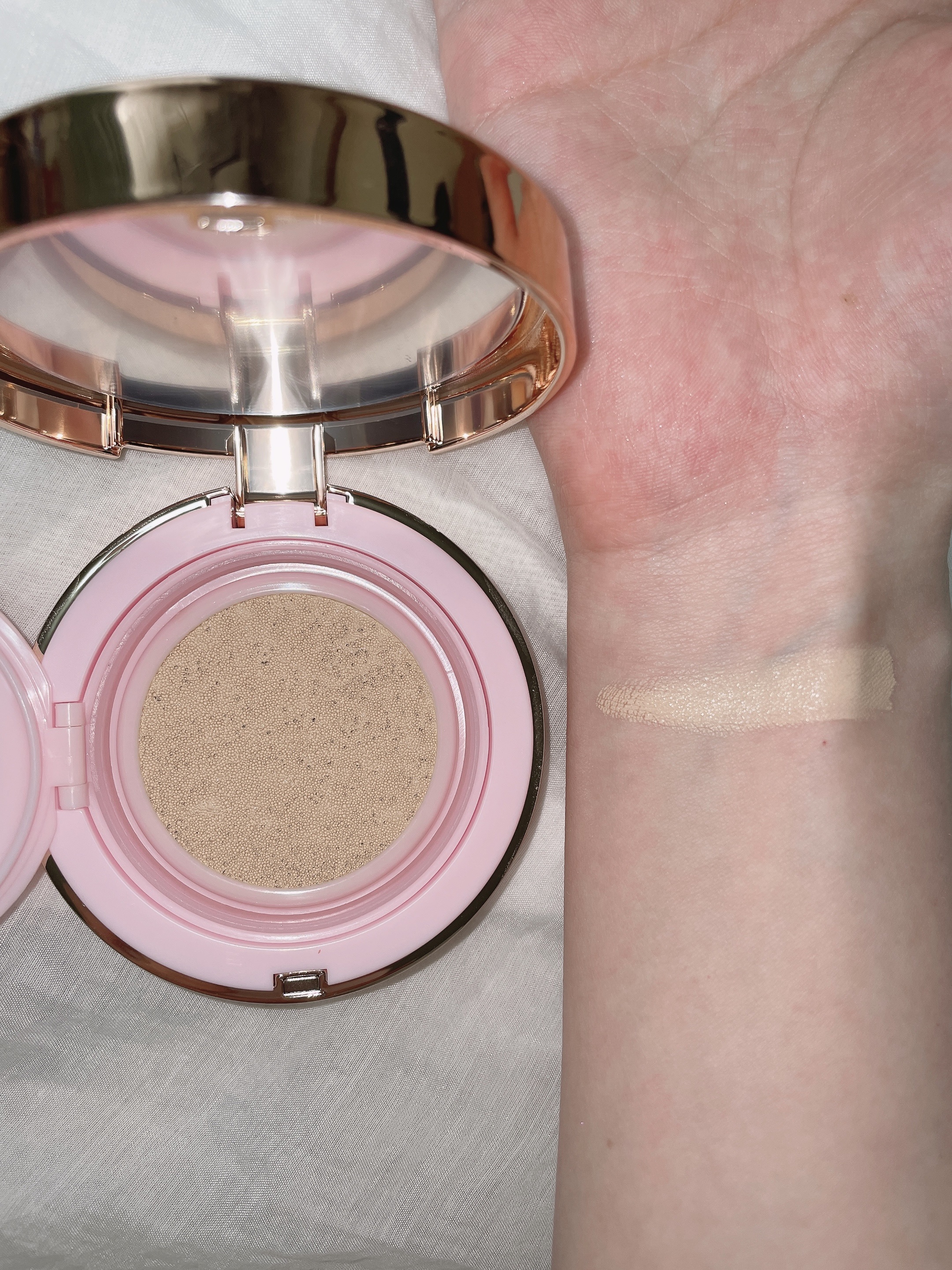 ピンクティーツリーカバーアップグロウクッション/APLIN/クッションファンデーションを使ったクチコミ（3枚目）