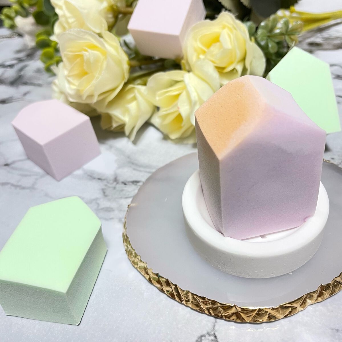 珪藻土配合パフスタンド/DAISO/その他化粧小物を使ったクチコミ（3枚目）