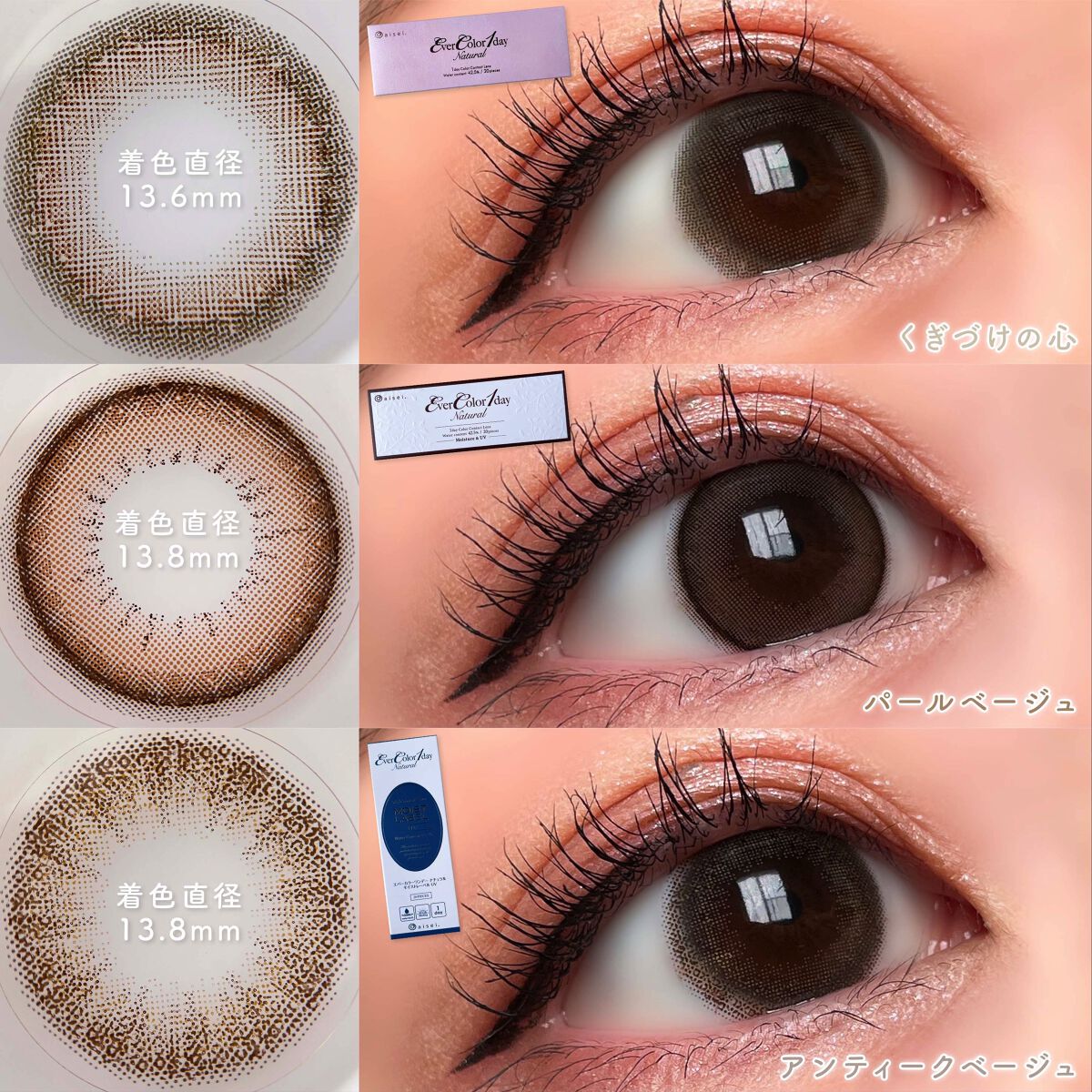 エバーカラーワンデーナチュラル モイストレーベルUV/エバーカラー/ワンデー（１DAY）カラコンを使ったクチコミ（2枚目）