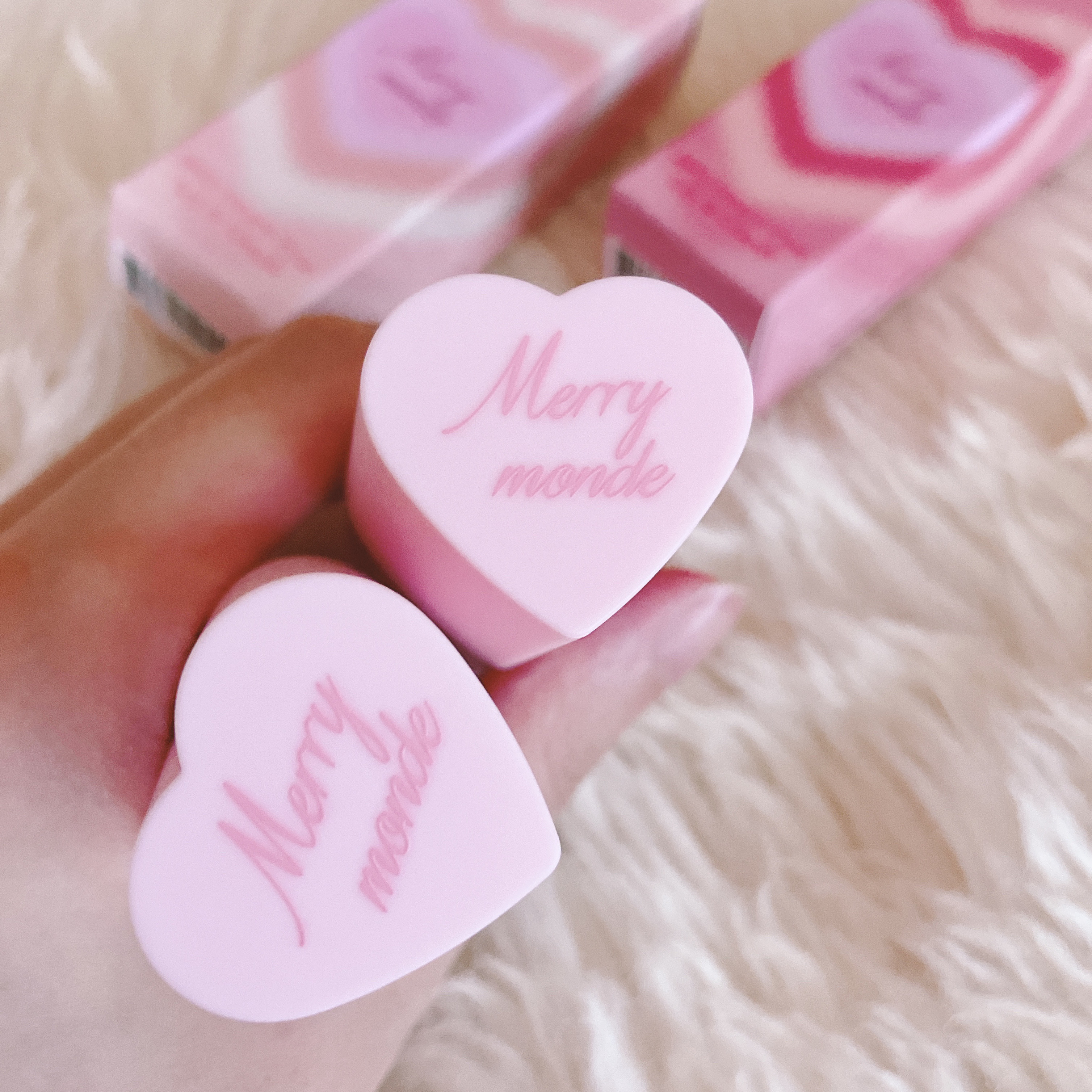 ミルクハートティントリップアンドチーク/Merrymonde/リップティントを使ったクチコミ（2枚目）