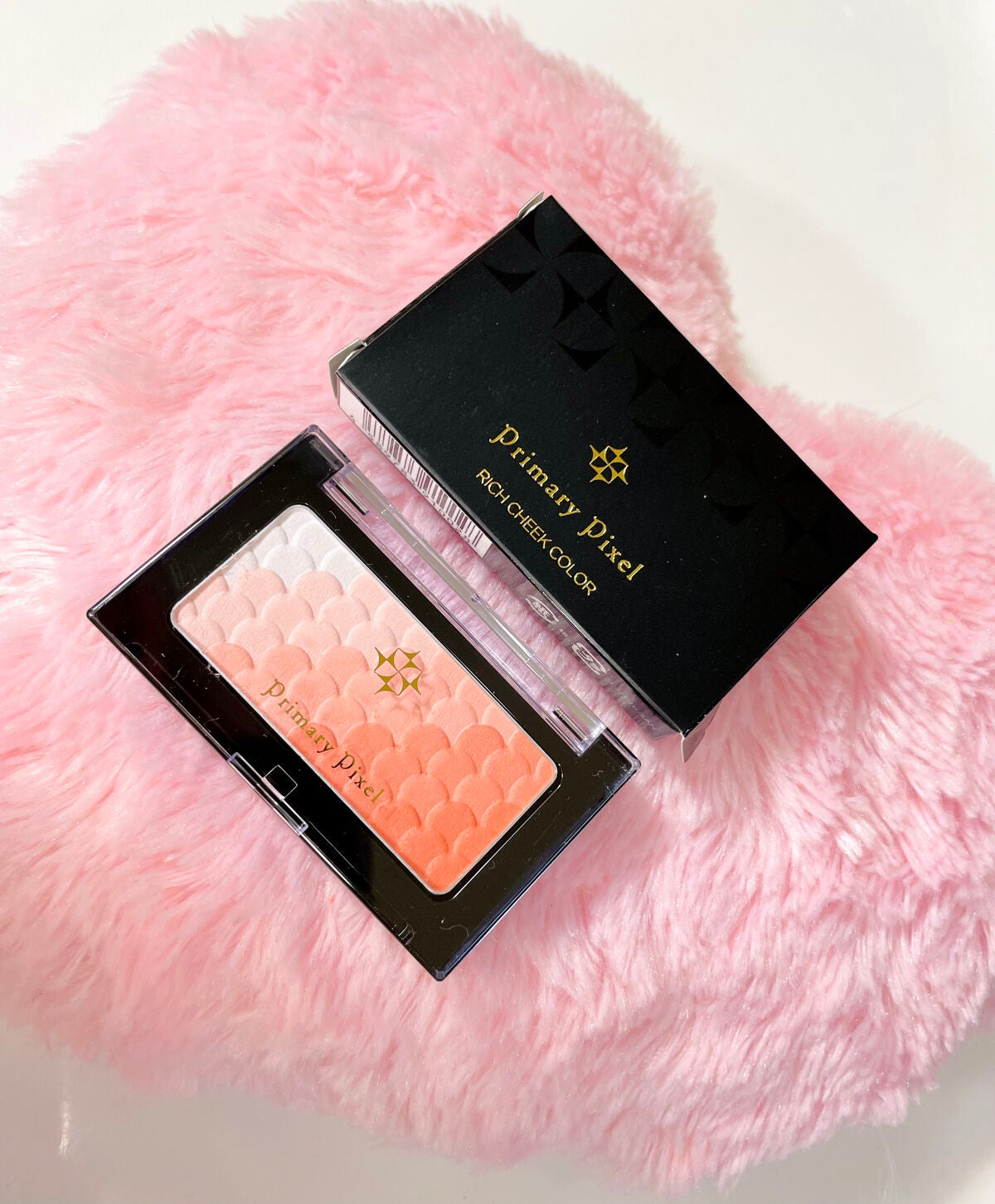 リッチチークカラー スプリングピーチ/primary pixel/パウダーチークを使ったクチコミ(1枚目)