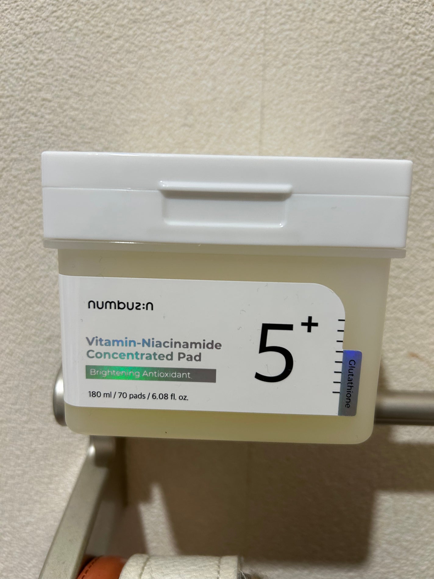 5番 白玉グルタチオンCフィルムパッド/numbuzin/トナーパッドを使ったクチコミ(1枚目)