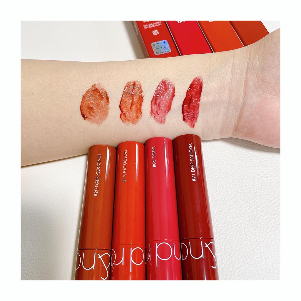 ジューシーラスティングティント/rom&nd/リップティントを使ったクチコミ（3枚目）