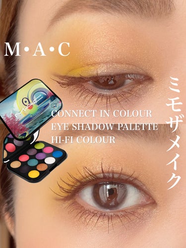 M・A・C テディ テイクオーバー アイ & フェイスパレットのクチコミ「ミモザが大好きなので
それをイメージしたメイクを☺️
・
イエローとオレンジブロンズカラー
を.....」（1枚目）