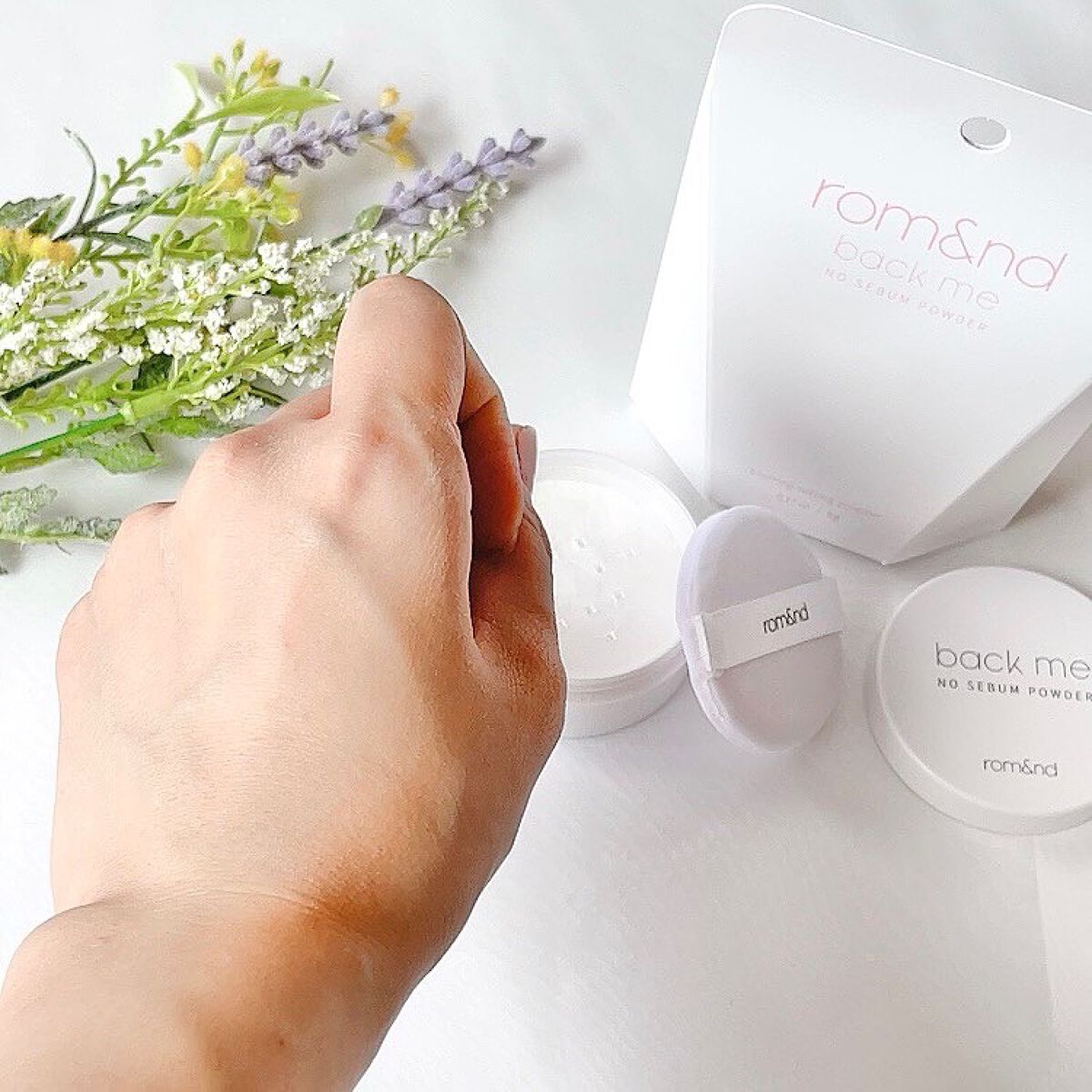 バックミーノーセバムパウダー/rom&nd/ルースパウダーを使ったクチコミ（3枚目）