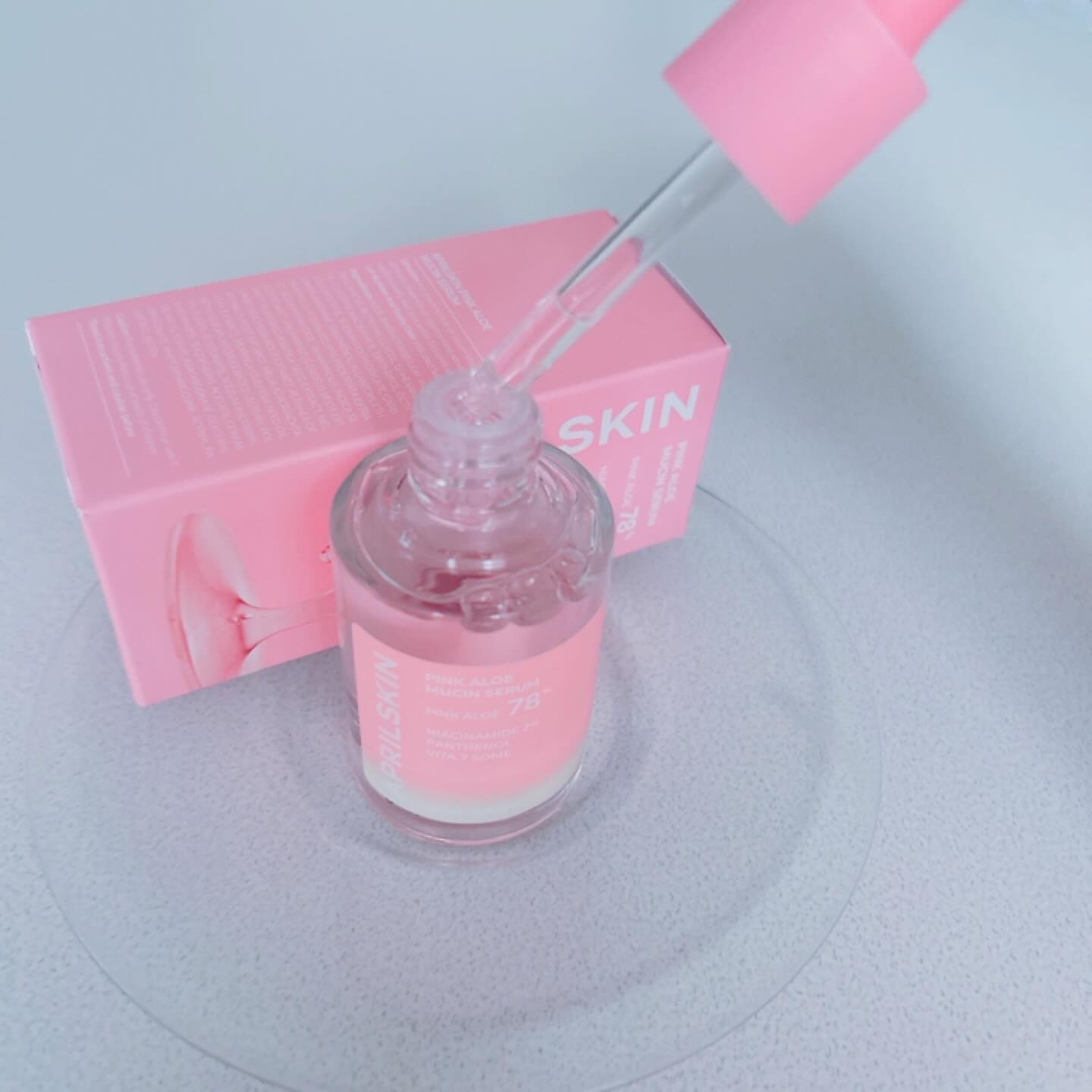 ピンクアロエムチンセラム/APRILSKIN/美容液を使ったクチコミ（3枚目）