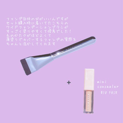 Spatula Wide Foundation Brush/wakemake/メイクブラシを使ったクチコミ(2枚目)