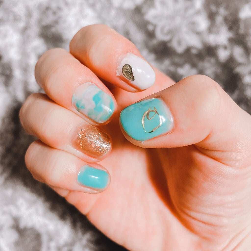 ネイルシール/セリア/ネイルシールを使ったクチコミ(2枚目)