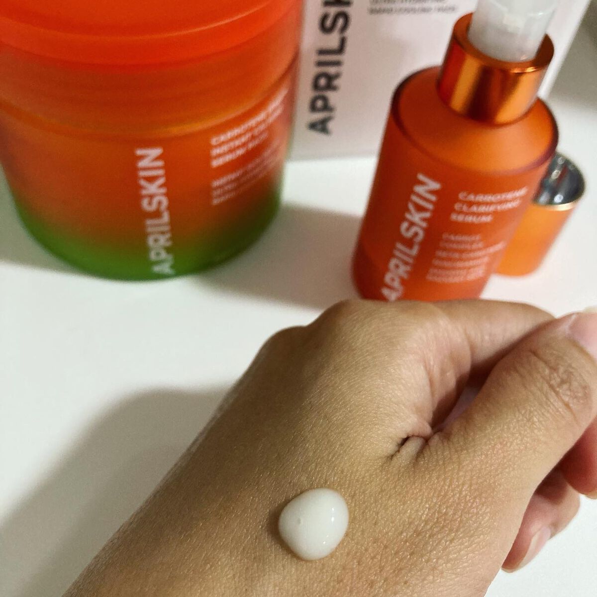 リアルカロテンブレミッシュクリアセラム/APRILSKIN/美容液を使ったクチコミ（3枚目）
