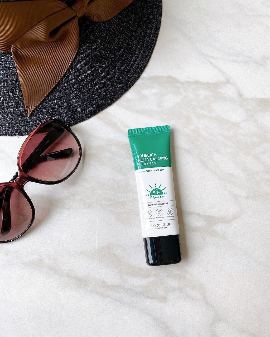 TRUECICA アクアカーミング日焼け止め/SOME BY MI/日焼け止めクリームを使ったクチコミ（1枚目）