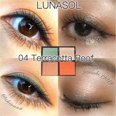 アイカラーレーション 04 Terracotta Roof（販売終了）/LUNASOL/パウダーアイシャドウを使ったクチコミ（1枚目）