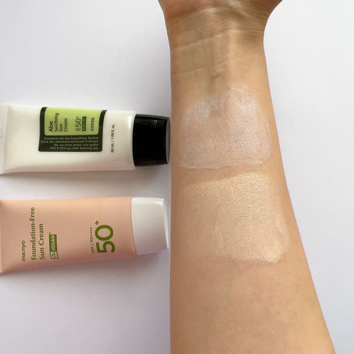 アロエスージングUVクリーム　SPF50+ PA+++/COSRX/日焼け止めクリームを使ったクチコミ（3枚目）