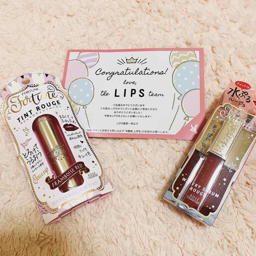 マシュマロティントルージュ/フォーチュン/リップティントを使ったクチコミ（1枚目）