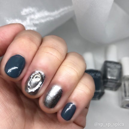 gene TOKYO ネイル グレージュブルー/DAISO/マニキュアを使ったクチコミ(2枚目)