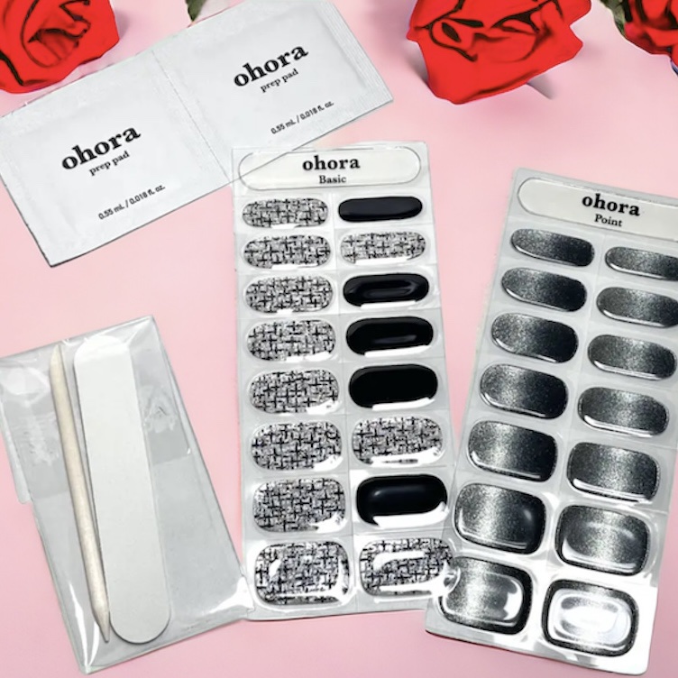 セミキュアジェルネイル（ハンド） ND-320 N Tweed Jacket (party Collection)/ohora/ネイルシールを使ったクチコミ（2枚目）