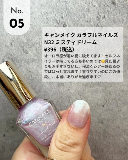 カラフルネイルズ/キャンメイク/マニキュアを使ったクチコミ(7枚目)