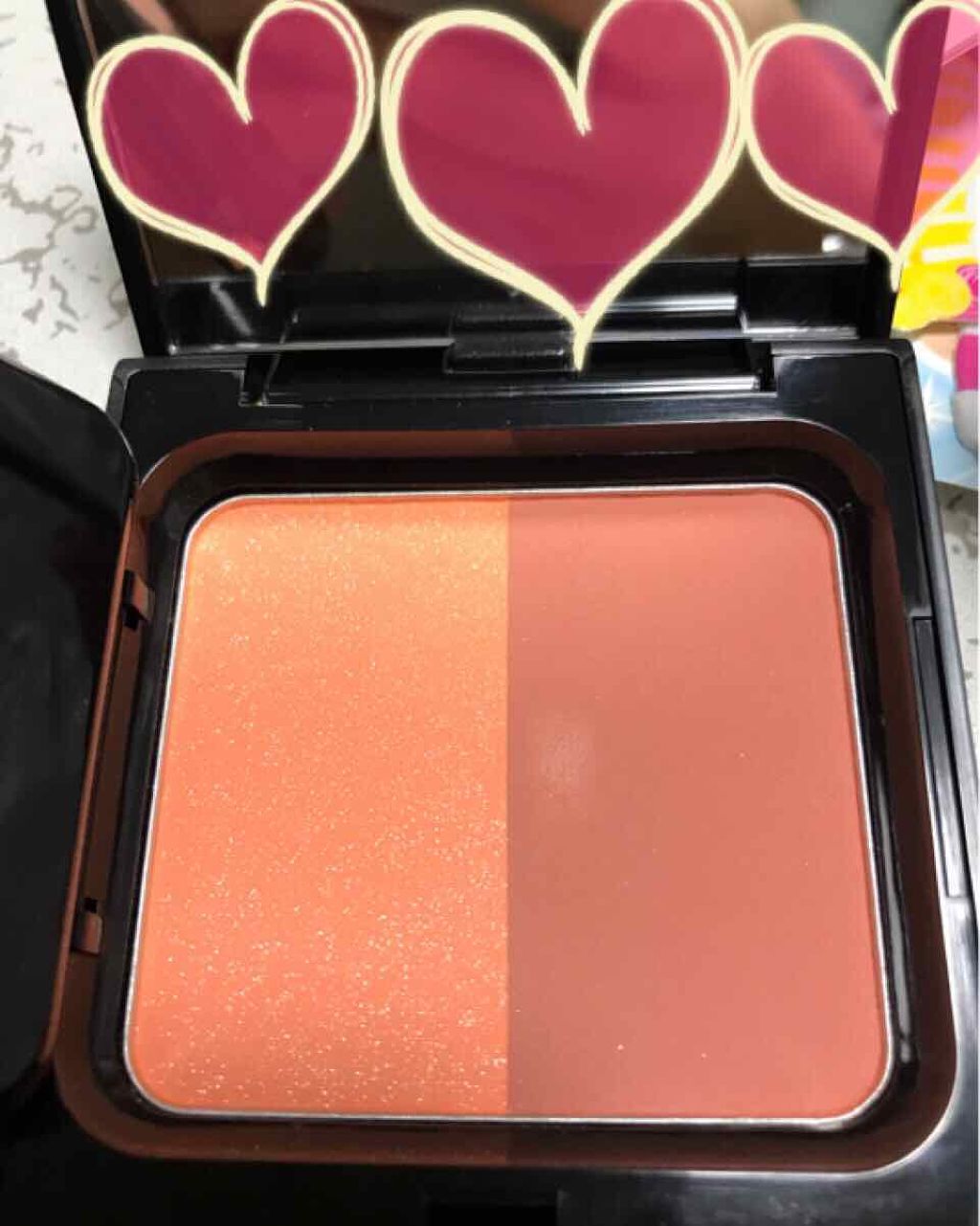 ピカシュウ グローオン デュオ パレット/shu uemura/パウダーチークを使ったクチコミ（2枚目）